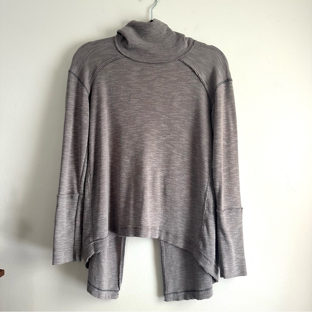 We The Free‎ • Tara Split Back Turtleneck Sweater in Nutmeg